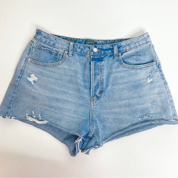 Wild Fable Size 12 Women's Super-High Rise Cut Off Jean Shorts Blue Denim - Picture 9 of 9